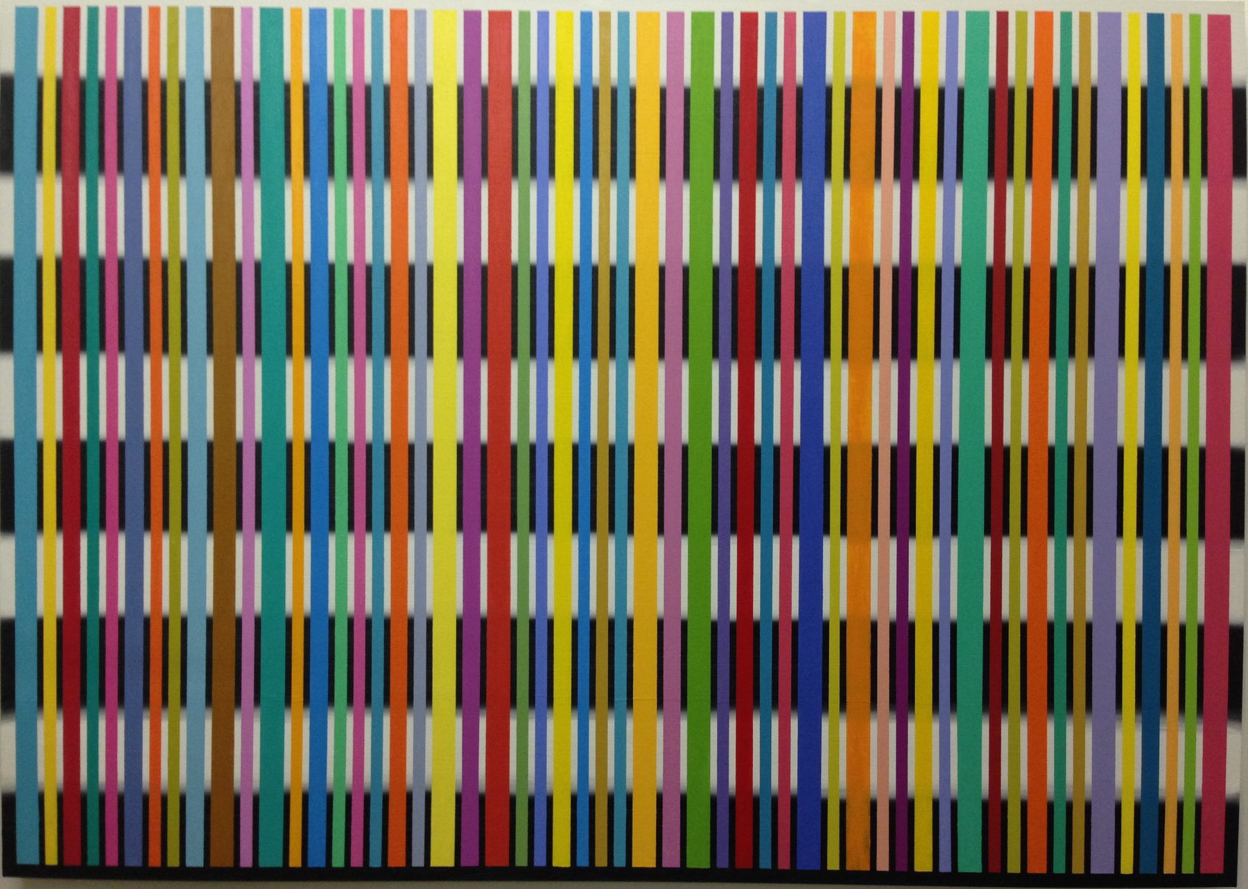 54 Colors from Light Blue to Pink, 2015, oil on canvas by Rafael Gaete, referenced in his artist statement